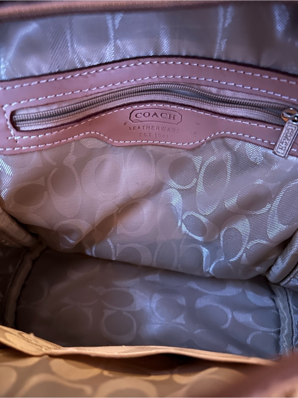 Coach Brown Mini Backpack with White Star Print - Picture 4 of 7